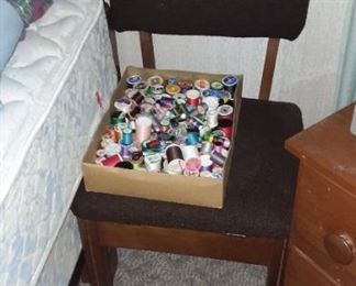 Vintage sewing chair with storage under seat