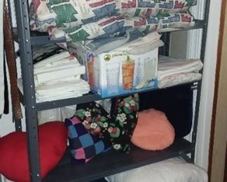 Linen, sewing materials, chair pads