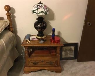 Bedside table in master bedroom 