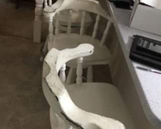 Bar stools located in garage 