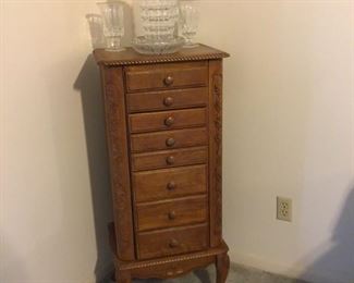 Jewelry cabinet in master BR