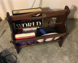 One of two magazine racks