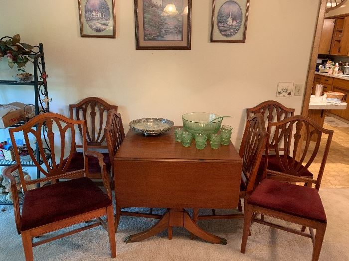 Duncan Phyfe table with 6 chairs