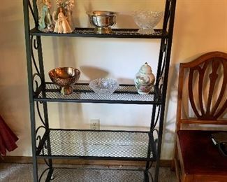 Black Bakers rack/plant stand