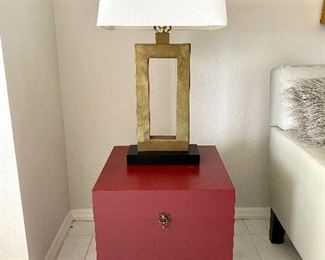 Mod Brass Lamp, One of Pair