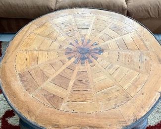 Antique Indonesian Wagon Wheel Table