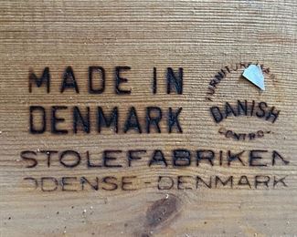 Danish Modern teak single bed. "Stolefabriken Odense-Denmark" is stamped on it. $625