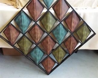 Metal art, great for out door patios,  or even indoor for hanging.