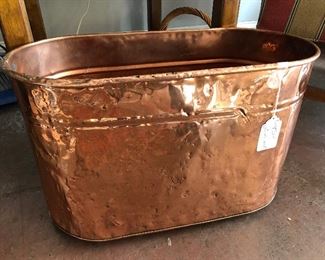 Vintage Oval Copper Tub, $125