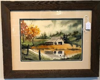 Original Autumn Watercolor, $225