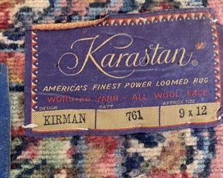 KARASTAN Kirman 9 x 12 Wool Area Rug