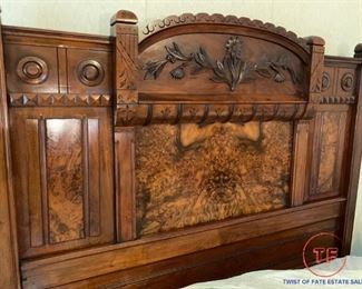 Eastlake Bedroom Set with Burl Wood