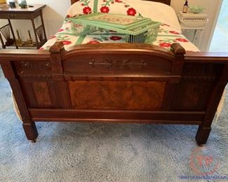 Eastlake Bedroom Set with Burl Wood