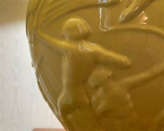 Art Deco Muncie Pottery "Archers and Birds" Lamp