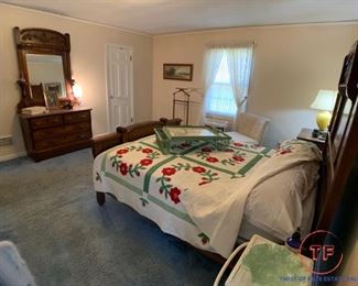 Eastlake Bedroom Set with Burl Wood