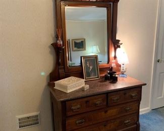 Eastlake Bedroom Set with Burl Wood