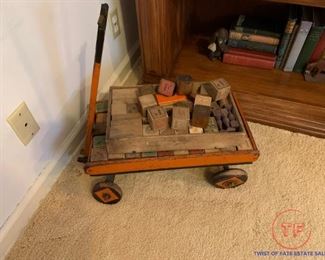 Antique Wood Toy Wagon
