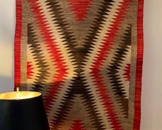 Old Navajo Eye Dazzler Woven Wool Rug