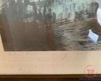 Hand Signed The Swimming Pool by Wallace Nutting