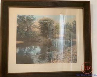 Hand Signed The Swimming Pool by Wallace Nutting