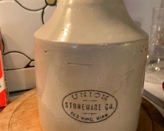 UNION Red Wing Stone Mason Fruit Jar WITH Back Stamp