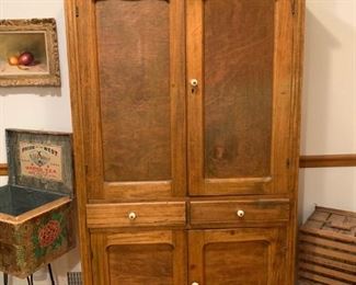 Antique Pie Cabinet - Stamped J ROBERTS & BRO STERLING, NEB