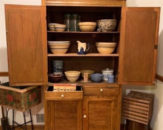 Antique Pie Cabinet - Stamped J ROBERTS & BRO STERLING, NEB