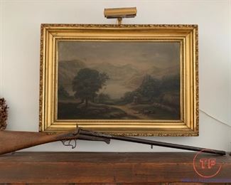 Antique Double Barrel Wall Hanger Shotgun