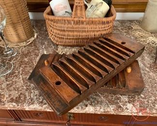 Primitive Hand Carved Wood Cigar Mold