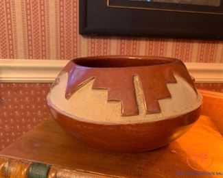 Signed Teresita Naranjo Redware Bowl Santa Clara Pueblo