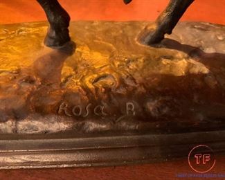 Antique after Rosa B (Bonheur) “Le Taureau” Bronze Bull Sculpture