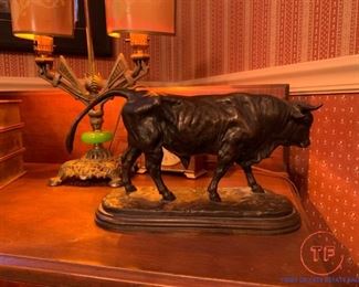 Antique after Rosa B (Bonheur) “Le Taureau” Bronze Bull Sculpture