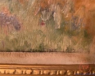 Original Framed Seascape Oil Painting by JOHN HAWKINS - 1917