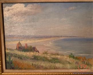 Original Framed Seascape Oil Painting by JOHN HAWKINS - 1917