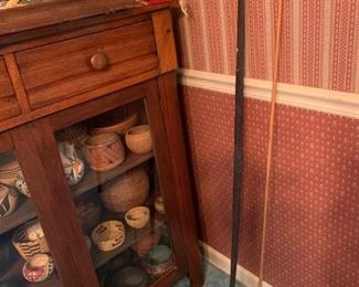 Native American Un-Strung Bow and Large Arrow