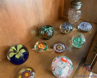Collection of Art Glass Paperweights