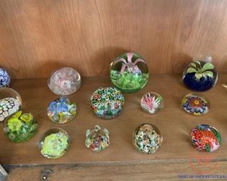Collection of Art Glass Paperweights
