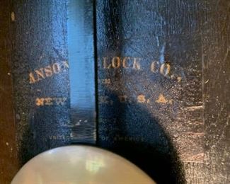 Antique ANSONIA Drop Octagon Calendar School House Clock