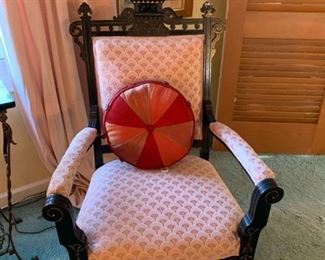 Ebonized Eastlake Sitting Chair