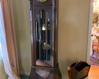 Early 1900's Lorenz Furtwangler and Sons Hand Carved Grandfather Clock