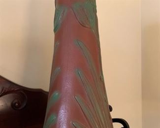1930's VAN BRIGGLE Monumental Vase with Yucca Plant - Mountain Craig Brown Glaze