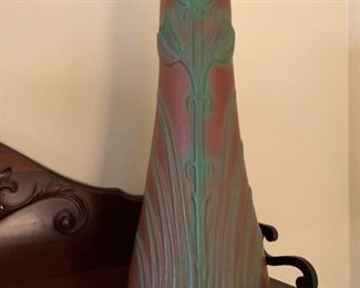 1930's VAN BRIGGLE Monumental Vase with Yucca Plant - Mountain Craig Brown Glaze