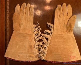 Vintage Woodlands Native American Beaded Gauntlets