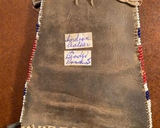 Kiowa Style Native American Beaded Strike-a-Light Pouch