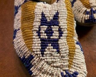 Early Youth Sioux Native American Beaded Moccasins