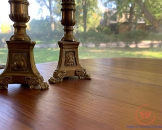 Antique Brass Religious Candle Stick Stands