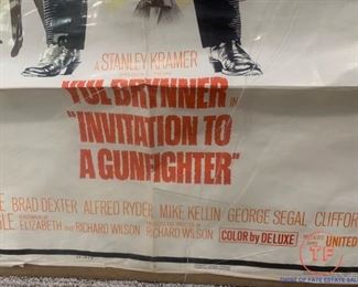Original Invitation to a Gunfighter Movie Poster - Yul Brynner