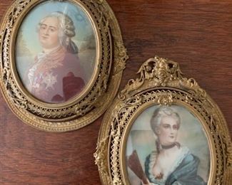 Late 1800's Signed Painted Portraits