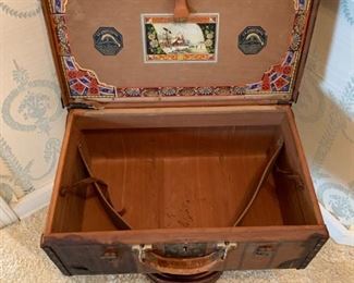 Antique Child's Trunk / Suitcase - HARLAN IOWA