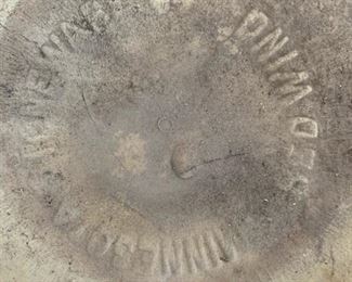 Antique RED WING Stoneware Lazy Eight (#3 and #2) Bee Sting Salt Glazed Crocks - Bottom of #3 Embossed